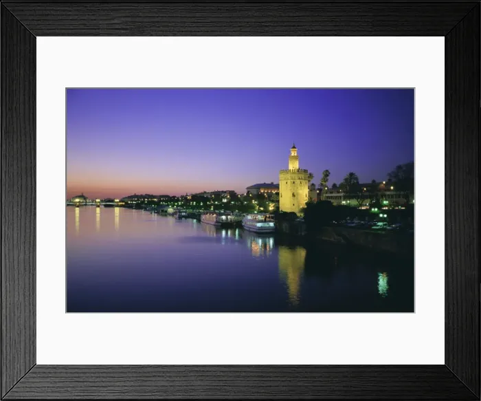 Framed Print : Torre del Oro and Rio Guadelquivir in the evening Framed Print : Torre del Oro and Rio Guadelquivir in the evening