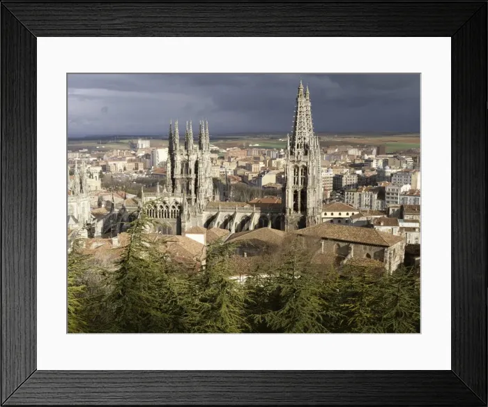 Framed Print : City skyline and Christian cathedral Framed Print : City skyline and Christian cathedral