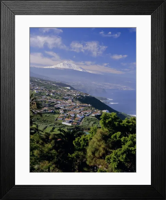 Framed Print : Aerial view including Mount Teide and Atlantic coast Framed Print : Aerial view including Mount Teide and Atlantic coast