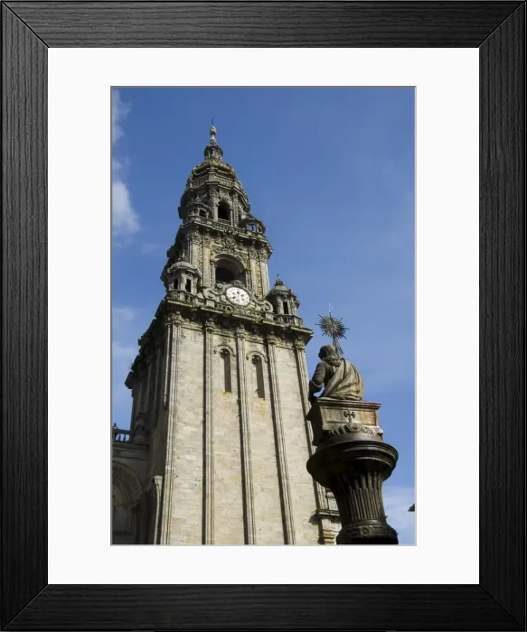 Framed Print : View of Santiago Cathedral from Plaza de Las Platerias Framed Print : View of Santiago Cathedral from Plaza de Las Platerias