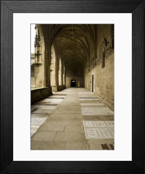 Framed Print : Graves in the cloisters of Santiago Cathedral Framed Print : Graves in the cloisters of Santiago Cathedral