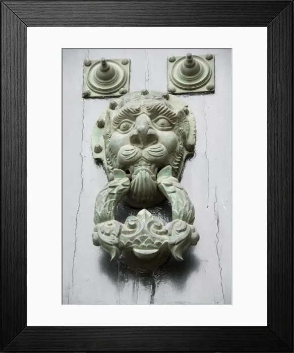 Framed Print : Door knocker on the front of Santiago Cathedral Framed Print : Door knocker on the front of Santiago Cathedral