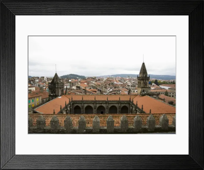 Framed Print : Cloisters from roof of Santiago Cathedral Framed Print : Cloisters from roof of Santiago Cathedral