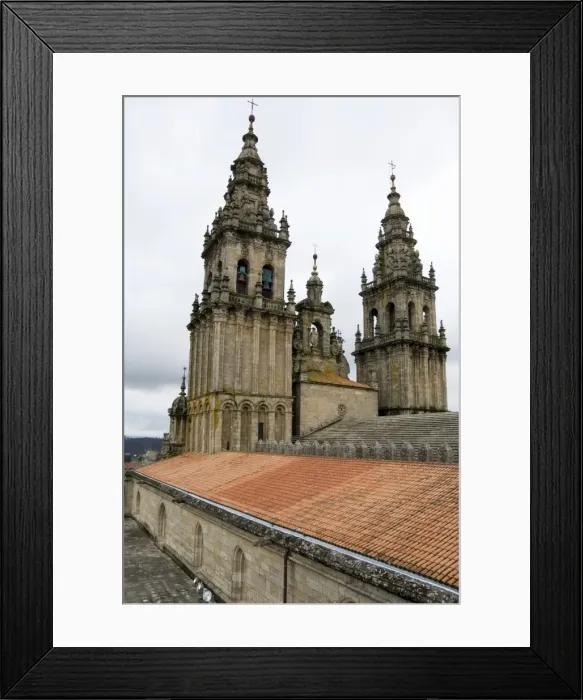 Framed Print : Back of the bell towers from roof of Santiago Cathedral Framed Print : Back of the bell towers from roof of Santiago Cathedral