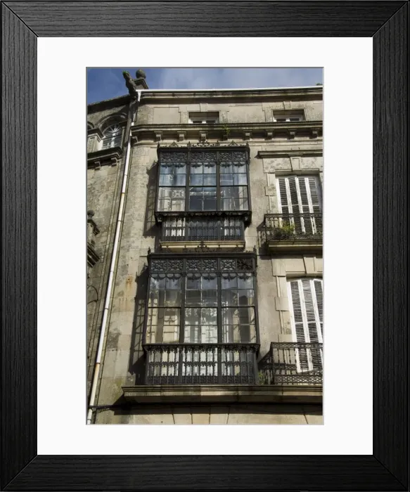 Framed Print : Glazed balconies in Santiago de Compostela Framed Print : Glazed balconies in Santiago de Compostela