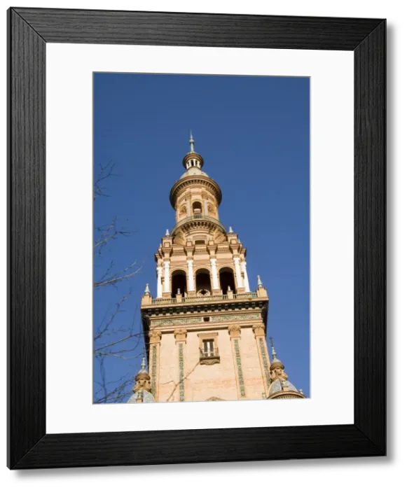 Framed Print : Detail of building on the Plaza de Espana erected for Framed Print : Detail of building on the Plaza de Espana erected for