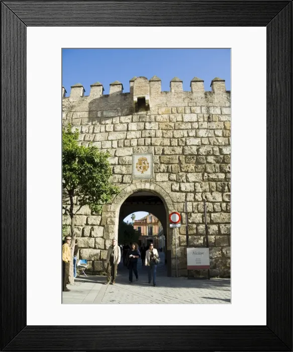 Framed Print : Outer walls of the Real Alcazar just outside the exit Framed Print : Outer walls of the Real Alcazar just outside the exit