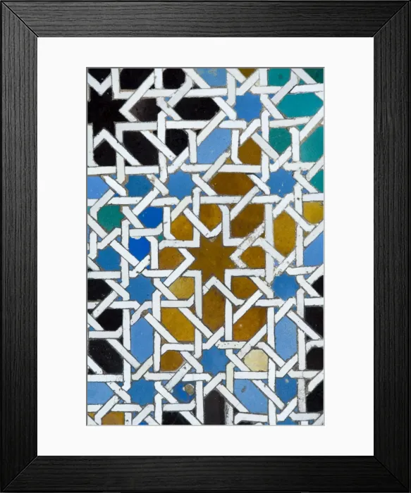 Framed Print : Azulejos tile work in the Mudejar style Framed Print : Azulejos tile work in the Mudejar style