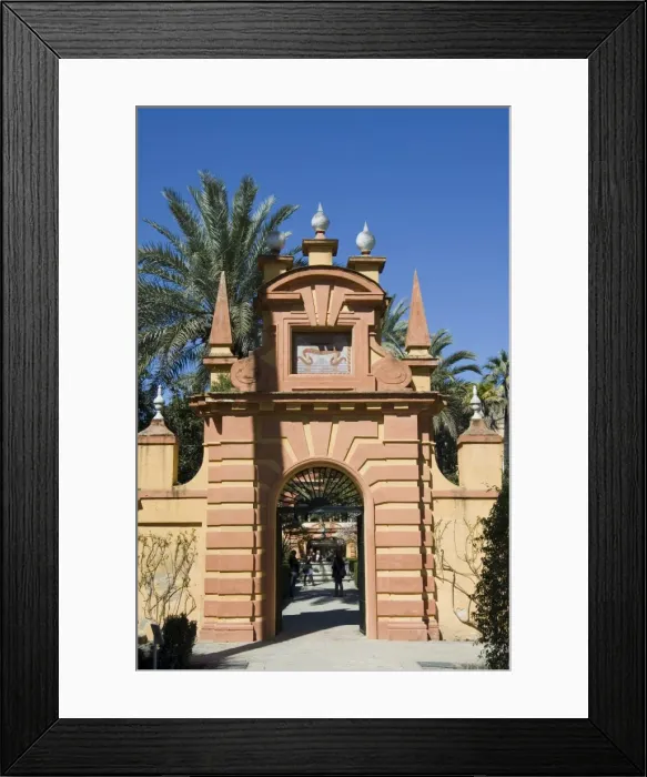 Framed Print : The gardens of the Real Alcazar