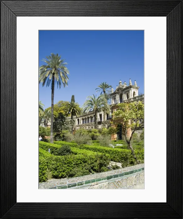 Framed Print : The gardens of the Real Alcazar Framed Print : The gardens of the Real Alcazar