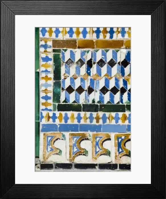 Framed Print : Azulejos tiles in the Mudejar style Framed Print : Azulejos tiles in the Mudejar style