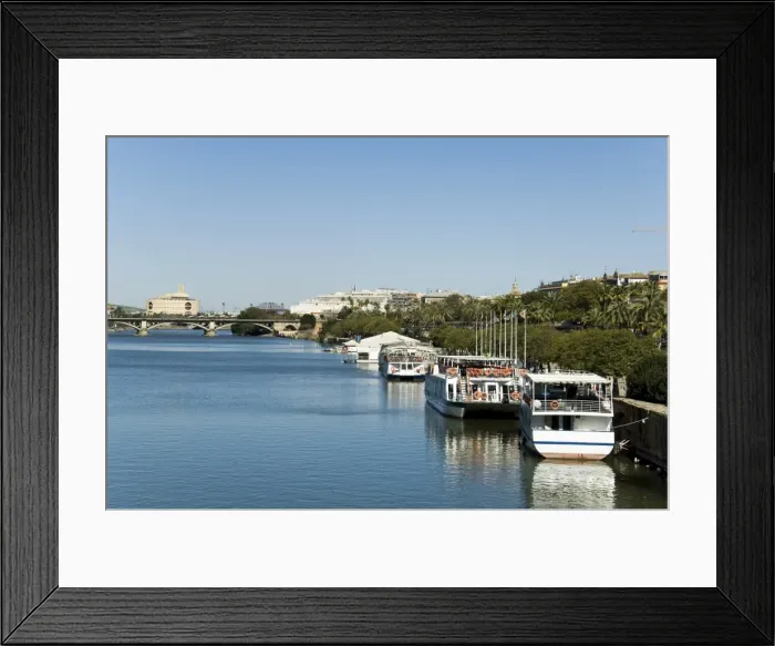 Framed Print : Tourist boats on the Rio Guadalquivir Framed Print : Tourist boats on the Rio Guadalquivir