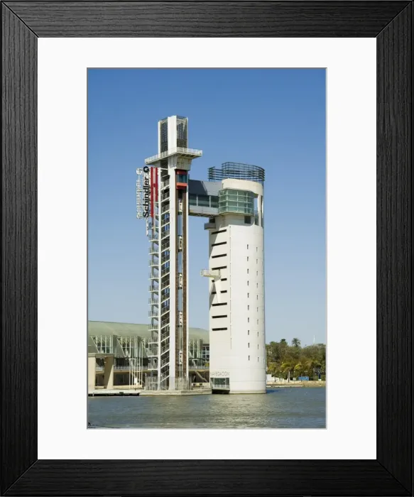 Framed Print : Building on Isla Magica and the river Rio Guadalquivir Framed Print : Building on Isla Magica and the river Rio Guadalquivir