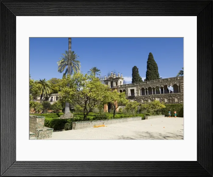 Framed Print : The gardens of the Real Alcazar Framed Print : The gardens of the Real Alcazar