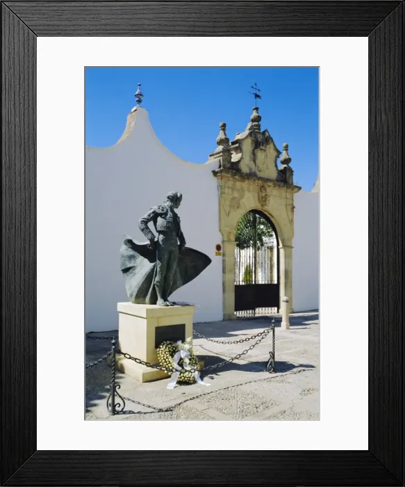 Framed Print : Bullfighter tatue outside building Framed Print : Bullfighter tatue outside building