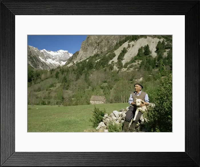 Framed Print : Farmer, near Bielsa