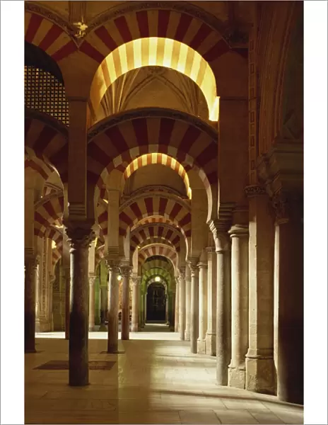Interior of the Mezquita or Mosque at Cordoba