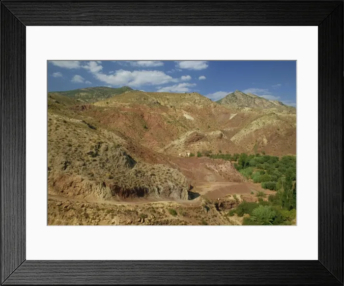 Framed Print : Arid landscape of mountains and gullies near Albacete Framed Print : Arid landscape of mountains and gullies near Albacete