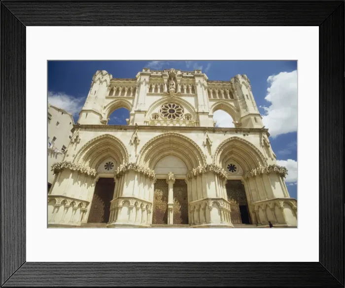 Framed Print : Low angle view of the exterior facade of the Christian Framed Print : Low angle view of the exterior facade of the Christian