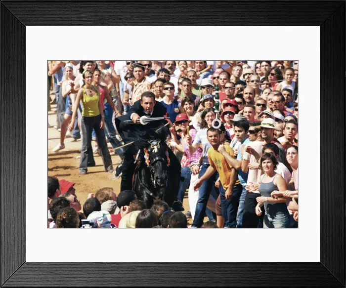 Framed Print : Rider speeding during the Medieval games, festival celebrated on St