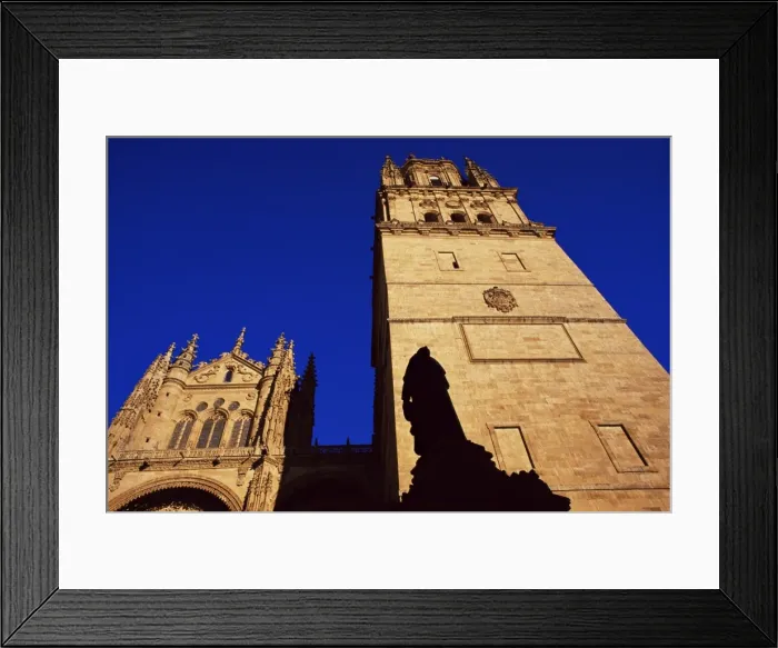 Framed Print : Silhouette of a statue and the Torre del Evangelio Framed Print : Silhouette of a statue and the Torre del Evangelio