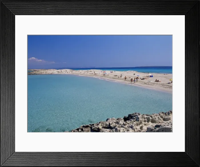 Framed Print : View of Playa de ses Illetes beach Framed Print : View of Playa de ses Illetes beach