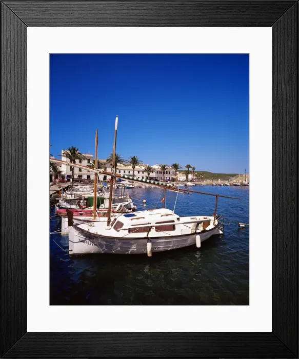 Framed Print : Harbour and village Framed Print : Harbour and village