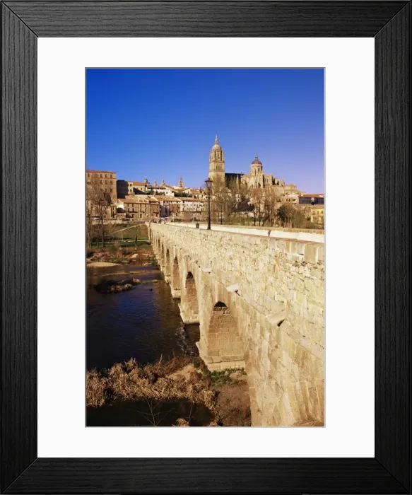 Framed Print : The Roman bridge and city from the Tormes River Framed Print : The Roman bridge and city from the Tormes River
