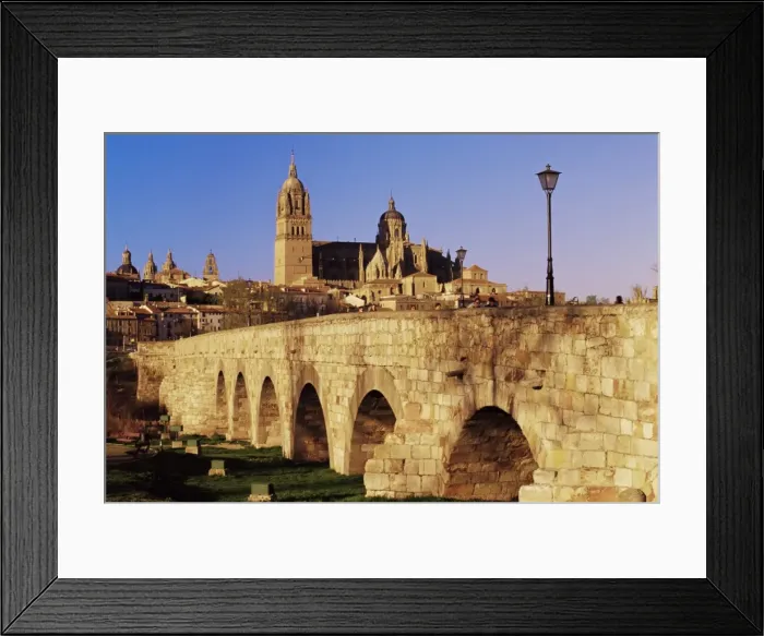 Framed Print : The Roman bridge and city from the Tormes River Framed Print : The Roman bridge and city from the Tormes River