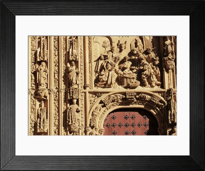 Framed Print : Detail of the Puerta del Nacimiento