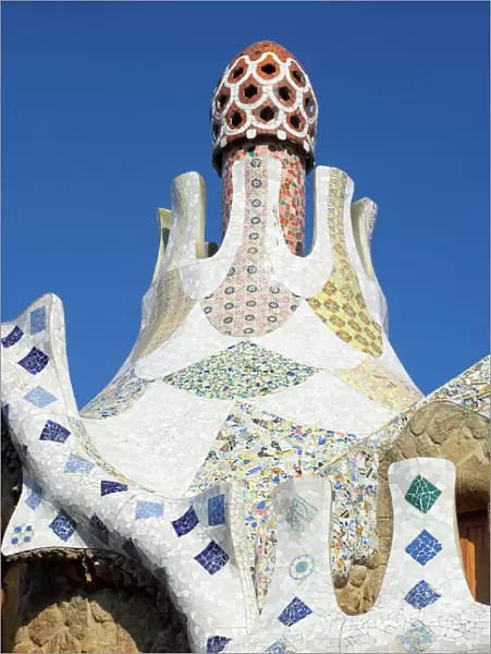 Bizarre Gaudis mosaics roof