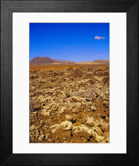Framed Print : Volcanic landscape with volcanoes in background near Tiscamanita Framed Print : Volcanic landscape with volcanoes in background near Tiscamanita