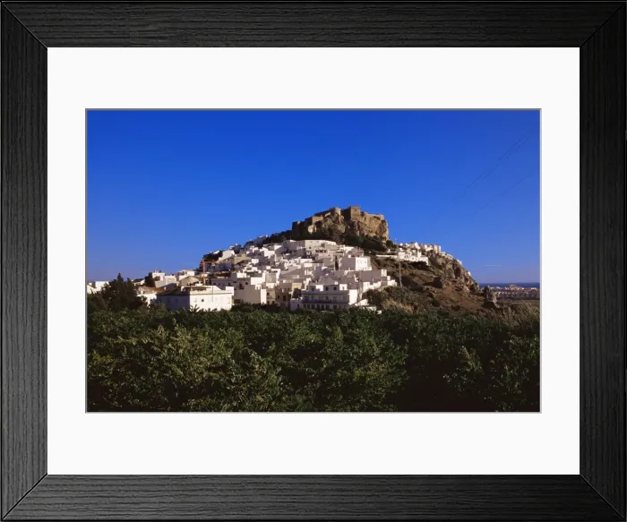 Framed Print : Old town centre and Muslim castle Framed Print : Old town centre and Muslim castle