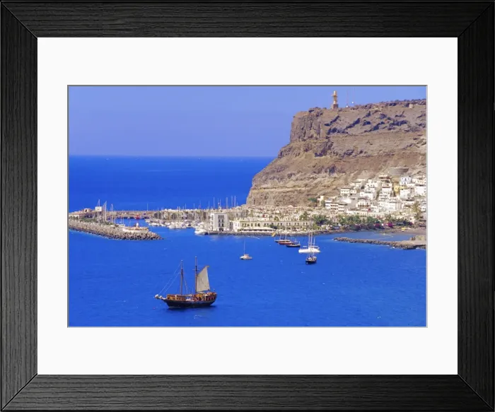 Framed Print : Aerial view of Puerto de Mogan Framed Print : Aerial view of Puerto de Mogan