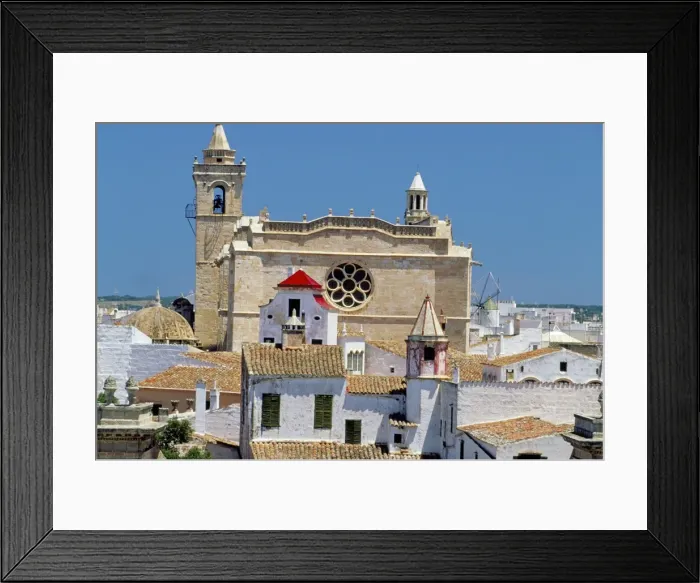 Framed Print : View of Ciutadella and cathedral Framed Print : View of Ciutadella and cathedral