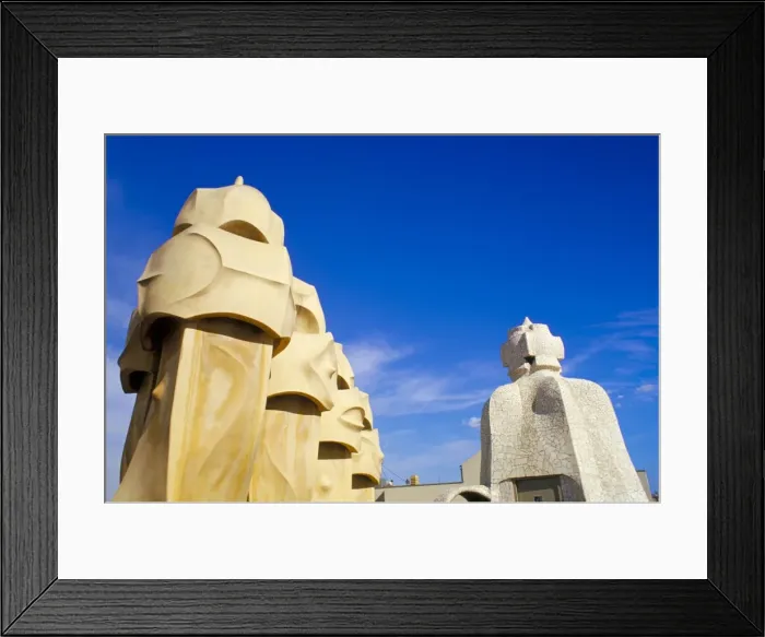 Framed Print : Chimneys of Gaudis Casa Mila Framed Print : Chimneys of Gaudis Casa Mila