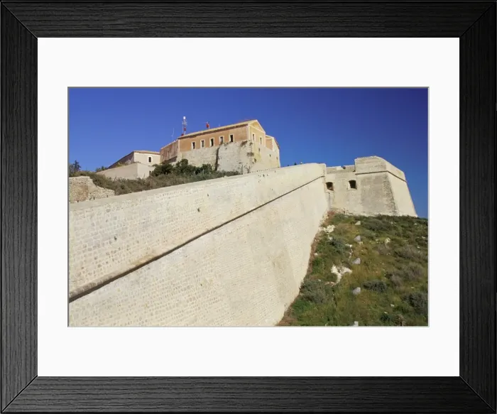 Framed Print : Defensive walls of old centre of Ibiza town Framed Print : Defensive walls of old centre of Ibiza town