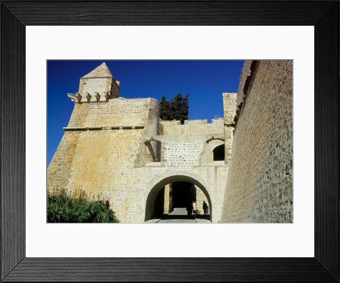 Framed Print : Defensive walls and gate of Ibiza old centre Framed Print : Defensive walls and gate of Ibiza old centre