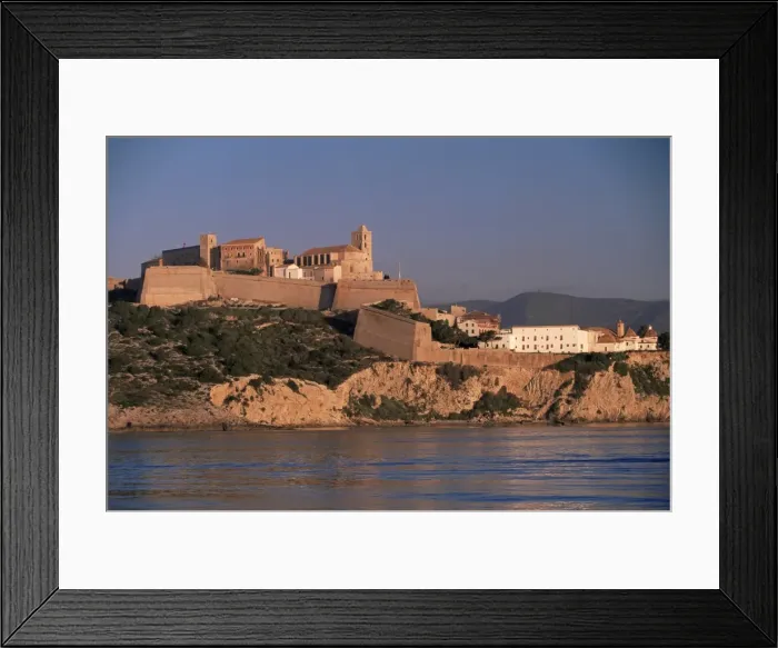 Framed Print : View of the wall and old centre (d Alt Villa) (Dalt Vila) Framed Print : View of the wall and old centre (d Alt Villa) (Dalt Vila)