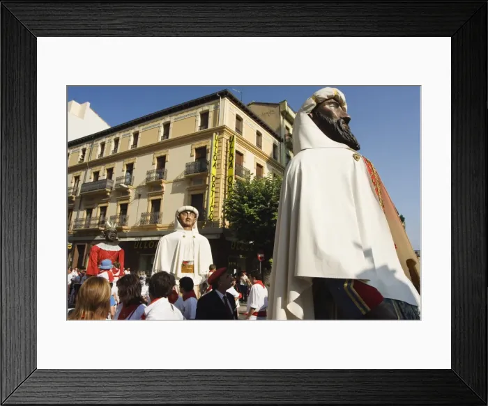 Framed Print : Giants and Big Heads Parade during San Fermin Framed Print : Giants and Big Heads Parade during San Fermin