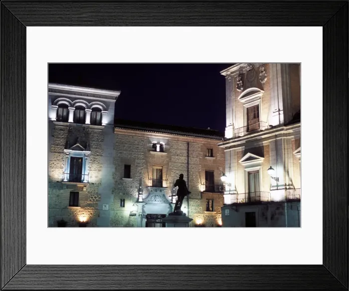 Framed Print : Ayuntamiento (Town Hall) floodlit at night Framed Print : Ayuntamiento (Town Hall) floodlit at night