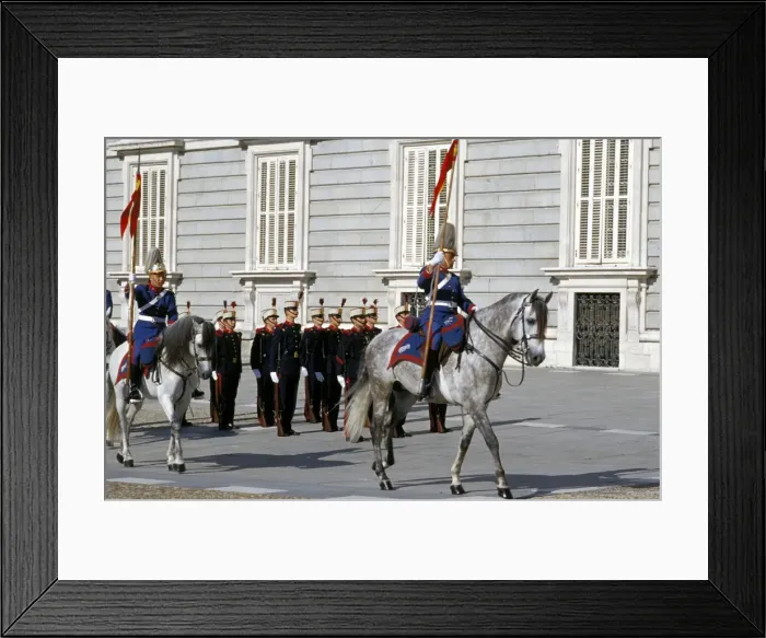 Framed Print : Changing of the guard at Palacio Real (Royal Palace)