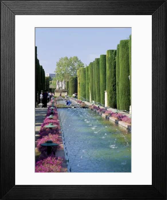 Framed Print : Fountains in gardens