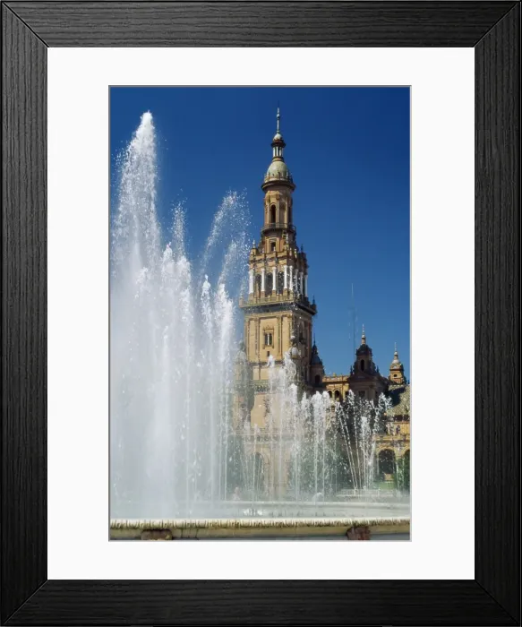 Framed Print : Fountains in the Plaza de Espana Framed Print : Fountains in the Plaza de Espana