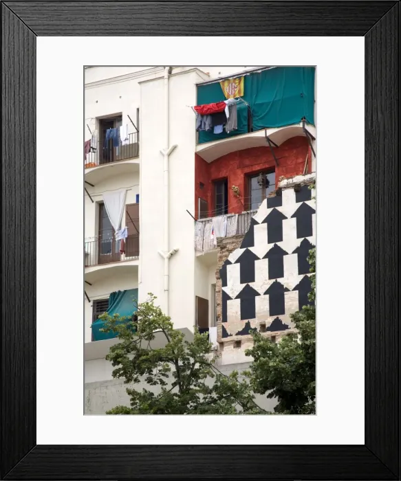 Framed Print : Apartments in the El Raval district Framed Print : Apartments in the El Raval district