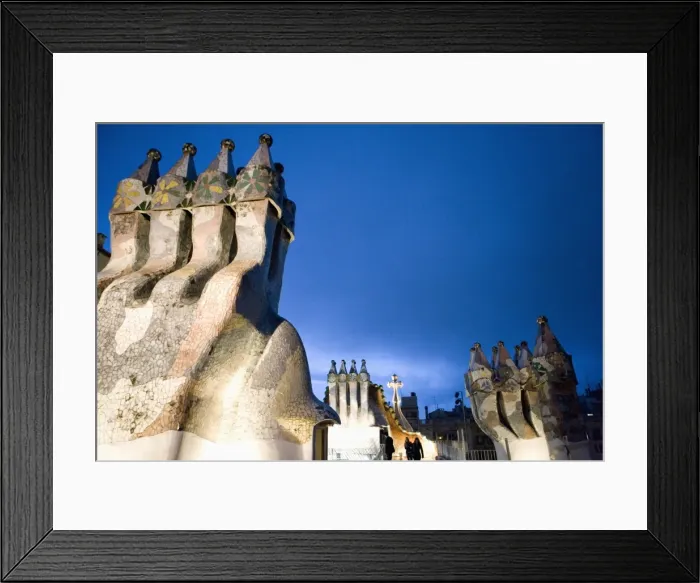 Framed Print : Evening view of chimneys and rooftop Framed Print : Evening view of chimneys and rooftop