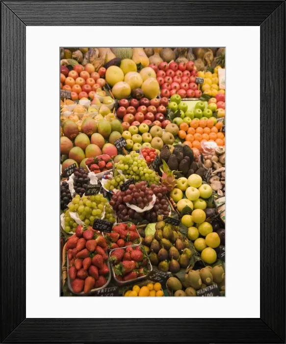 Framed Print : Fruit and vegetable display Framed Print : Fruit and vegetable display