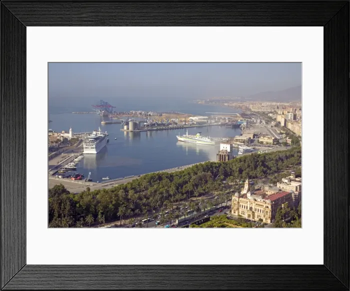 Framed Print : View of port with City Hall below right Framed Print : View of port with City Hall below right