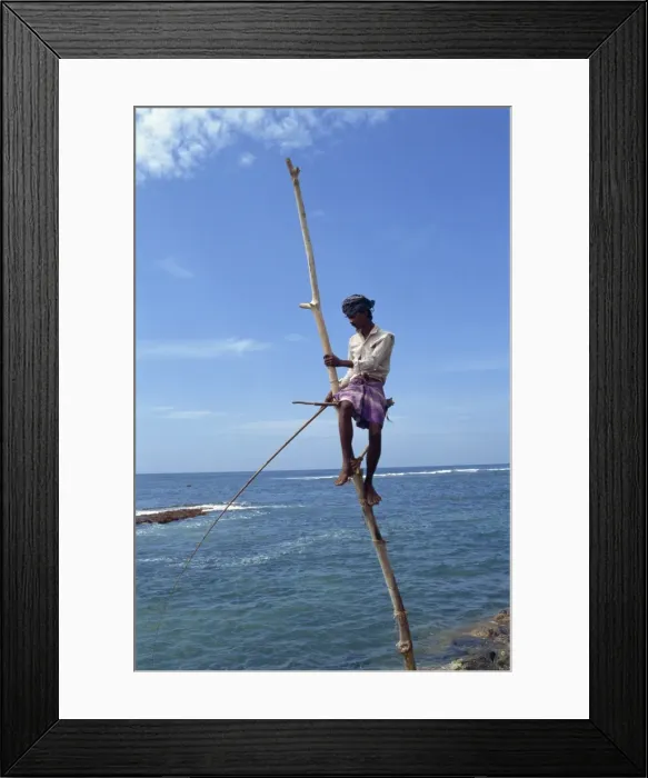 Framed Print : Stilt fisherman Framed Print : Stilt fisherman