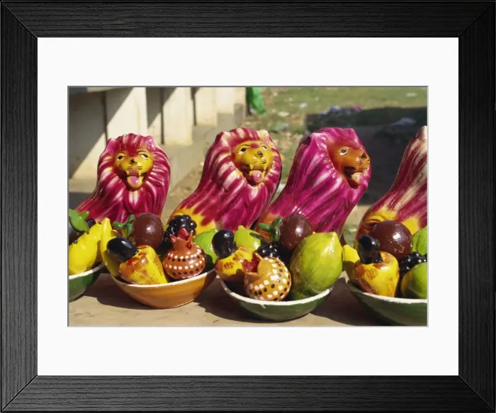 Framed Print : Painted pottery offerings Framed Print : Painted pottery offerings